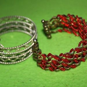 2 piece Metal Cuff Bracelets